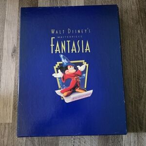Fantasia Deluxe Collector's Box Set 1991 VHS/CD, Commemorative Lithograph & Book